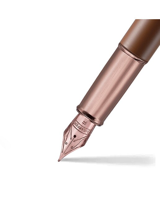 Esferográfica Sheaffer 100 em Laca Castanho Café e Detalhes Castanhos 3