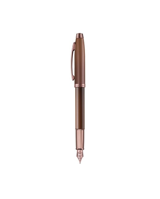 Esferográfica Sheaffer 100 em Laca Castanho Café e Detalhes Castanhos 4