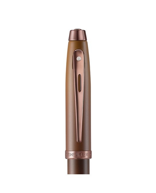 Esferográfica Sheaffer 100 em Laca Castanho Café e Detalhes Castanhos 5