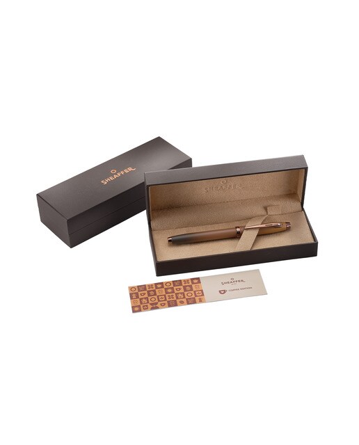 Esferográfica Sheaffer 100 em Laca Castanho Café e Detalhes Castanhos 8