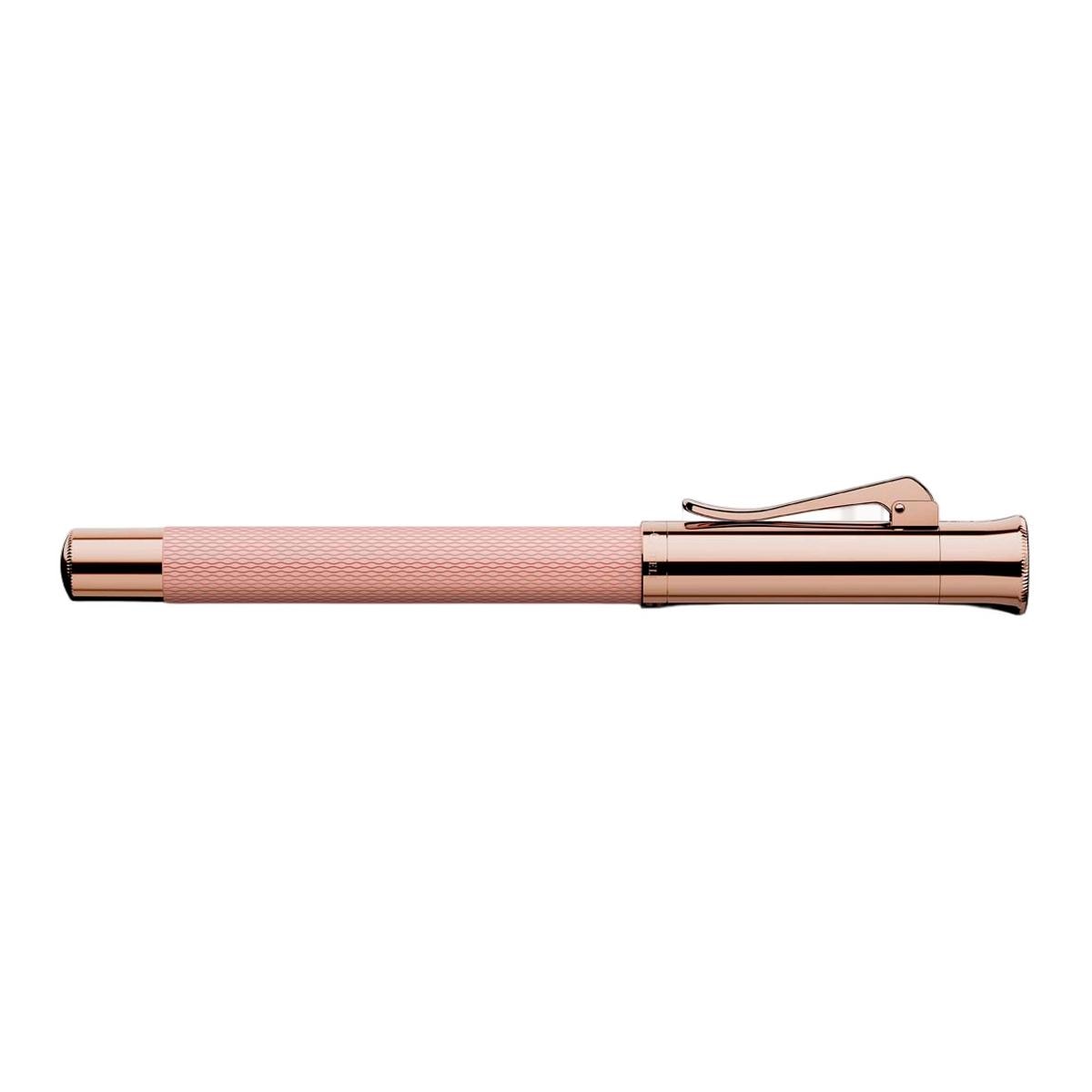 Esferográfica Guilloche Rose Blush Ponta F Graf Von Faber-Castell Rosa-2