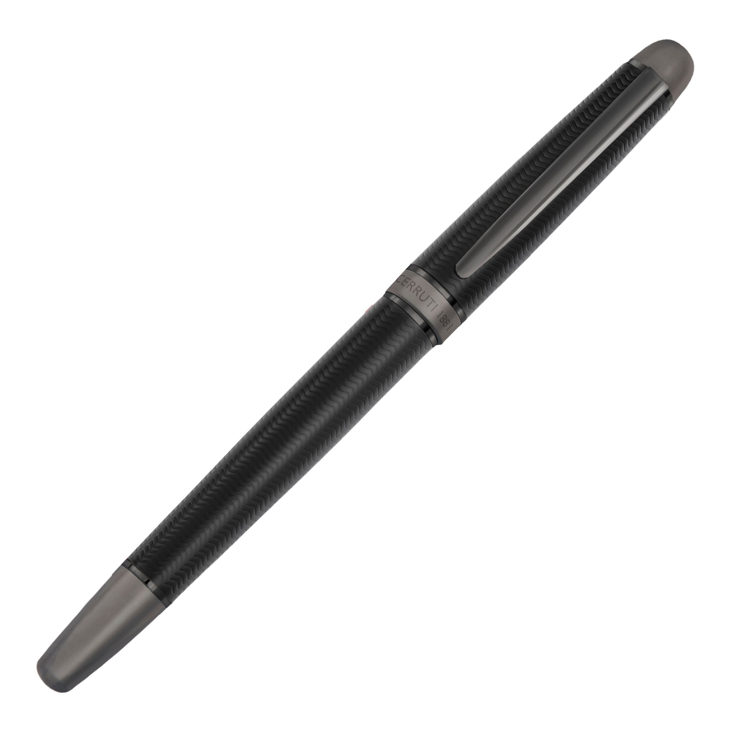 Caneta de Tinta Permanente Holborn Cerruti 1881 Preta e ruténio Preto-2