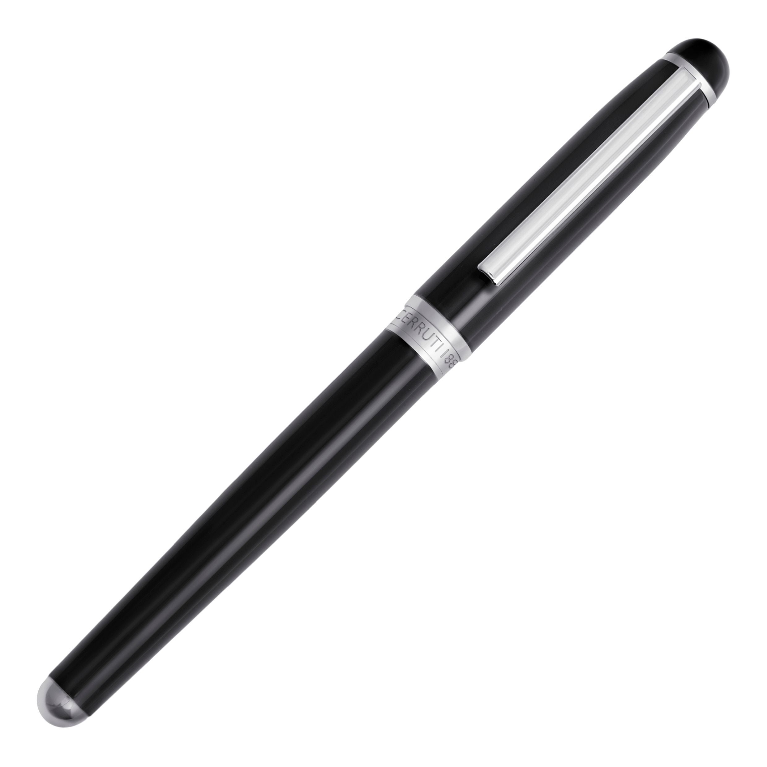 Caneta de Tinta Permanente Leap Classic Cerruti 1881 Preta Preto / Crómio-2