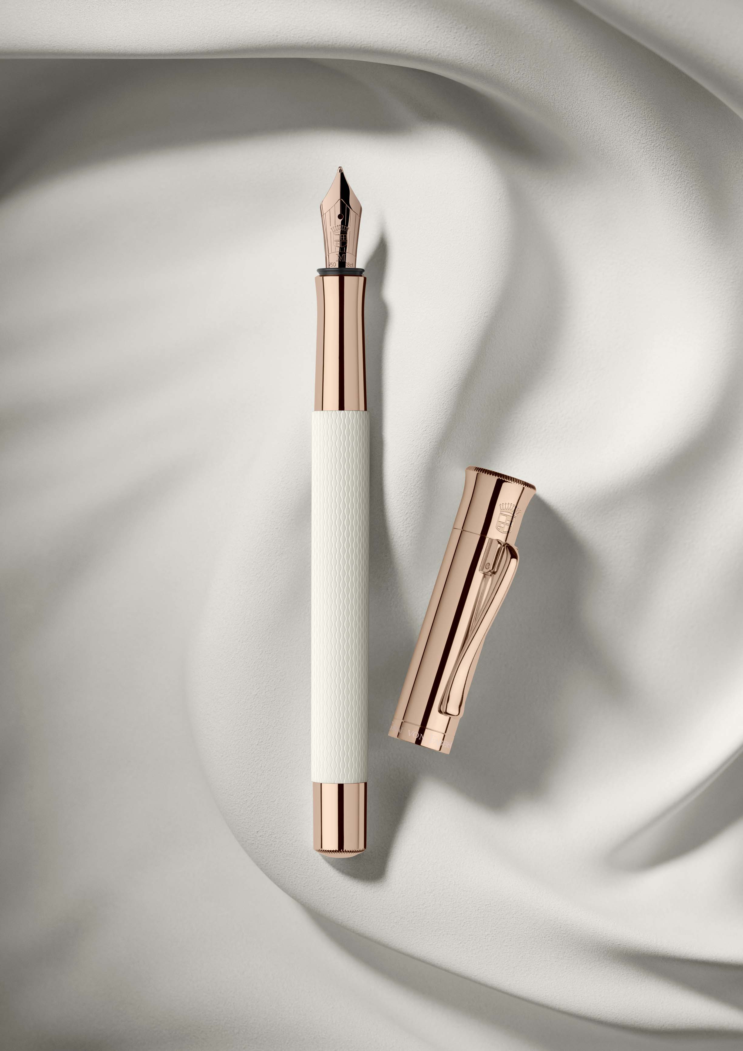 Esferográfica Guilloche Champagne Blush Ponta M Graf Von Faber-Castell 5