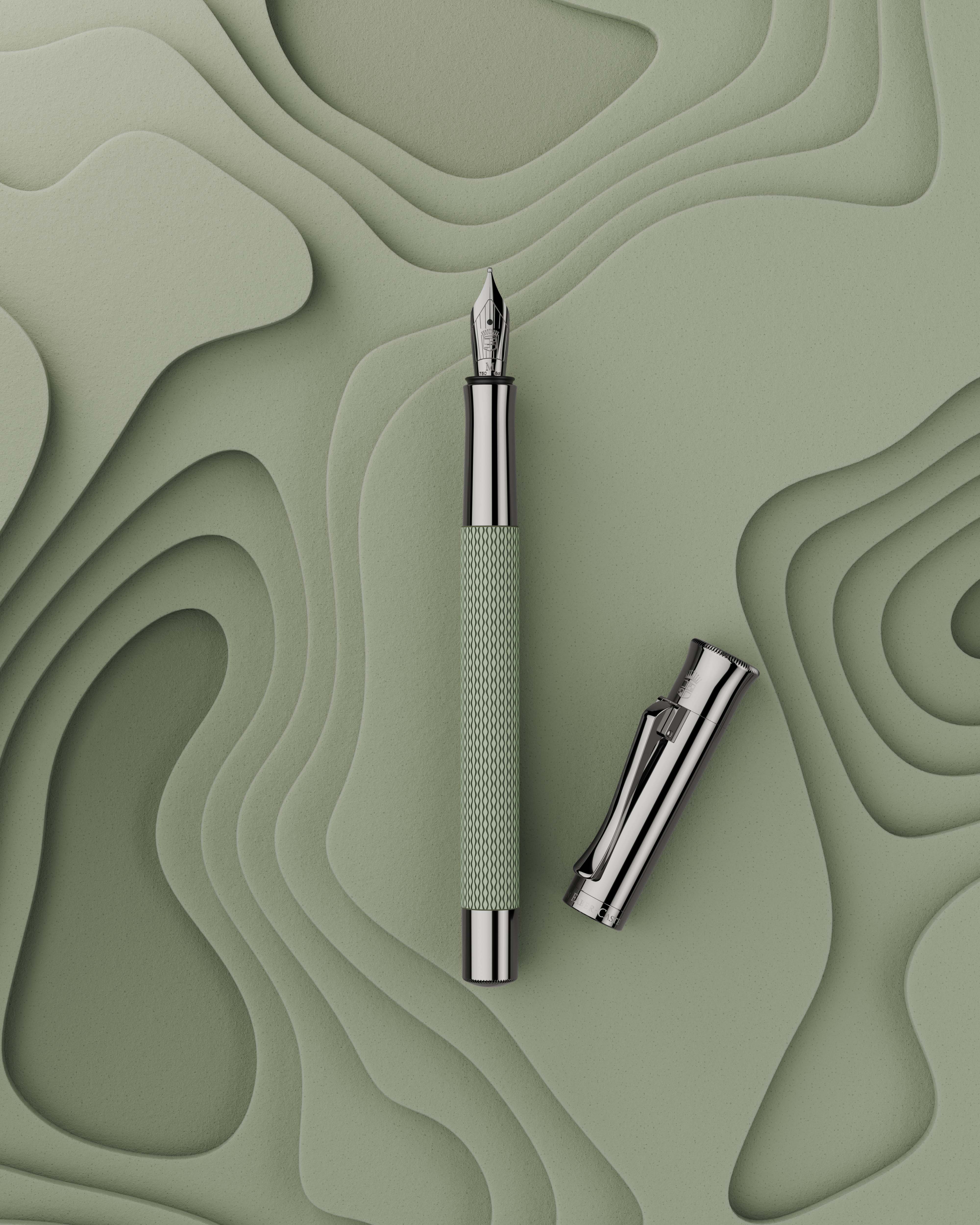 Esferográfica Guilloche Sage Green Ponta M Graf Von Faber-Castell 4
