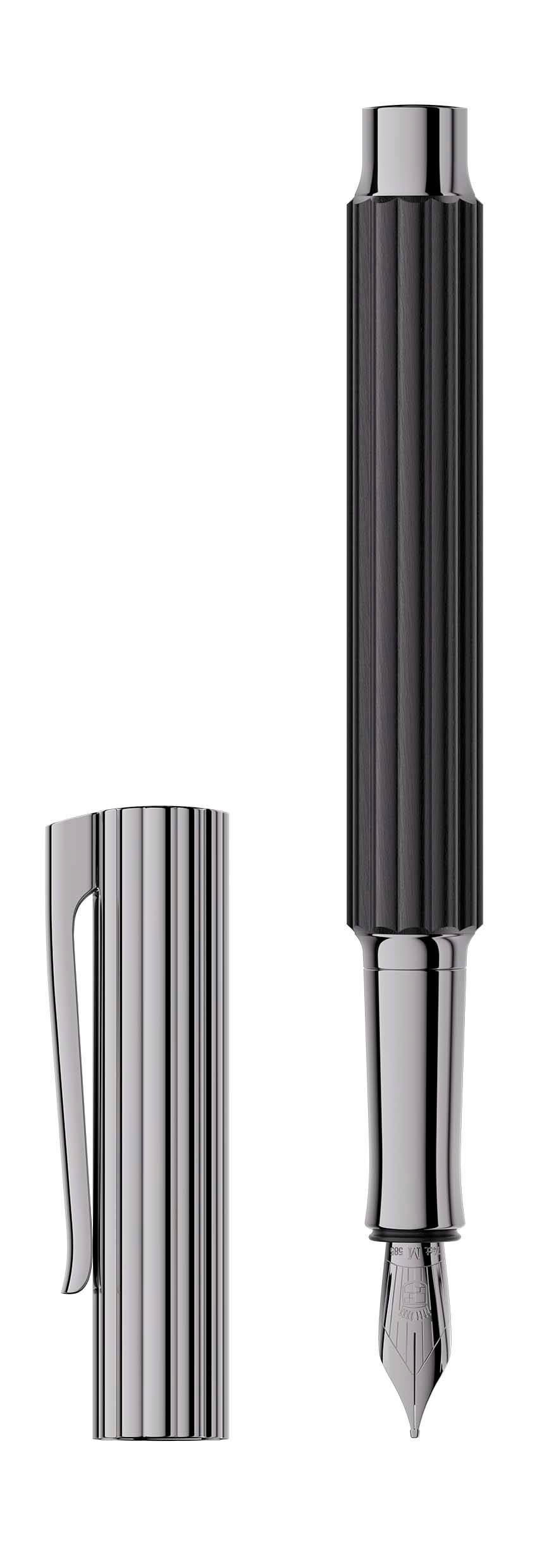 Esferográfica em Madeira de Ébano Ponta F Graf Von Faber-Castell 3
