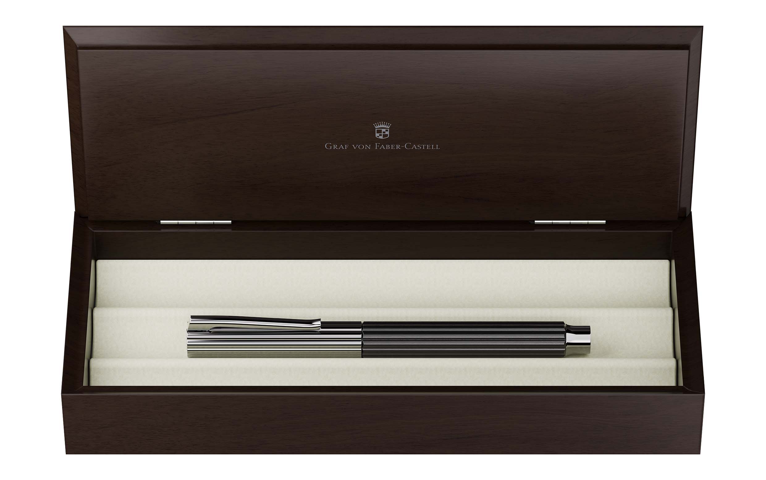 Esferográfica em Madeira de Ébano Ponta F Graf Von Faber-Castell 4