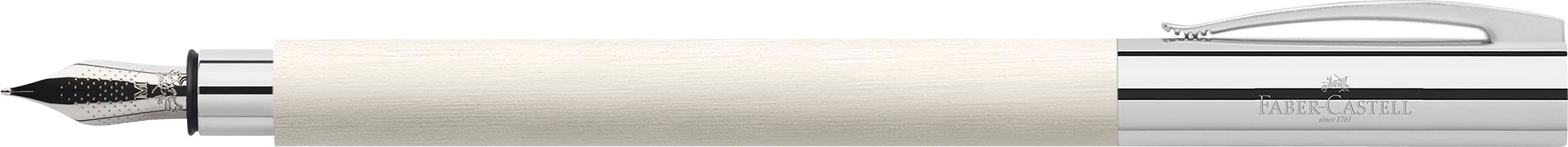 Esferográfica Ambition em Resina Ponta M Faber-Castell Cor Branco Branco-3