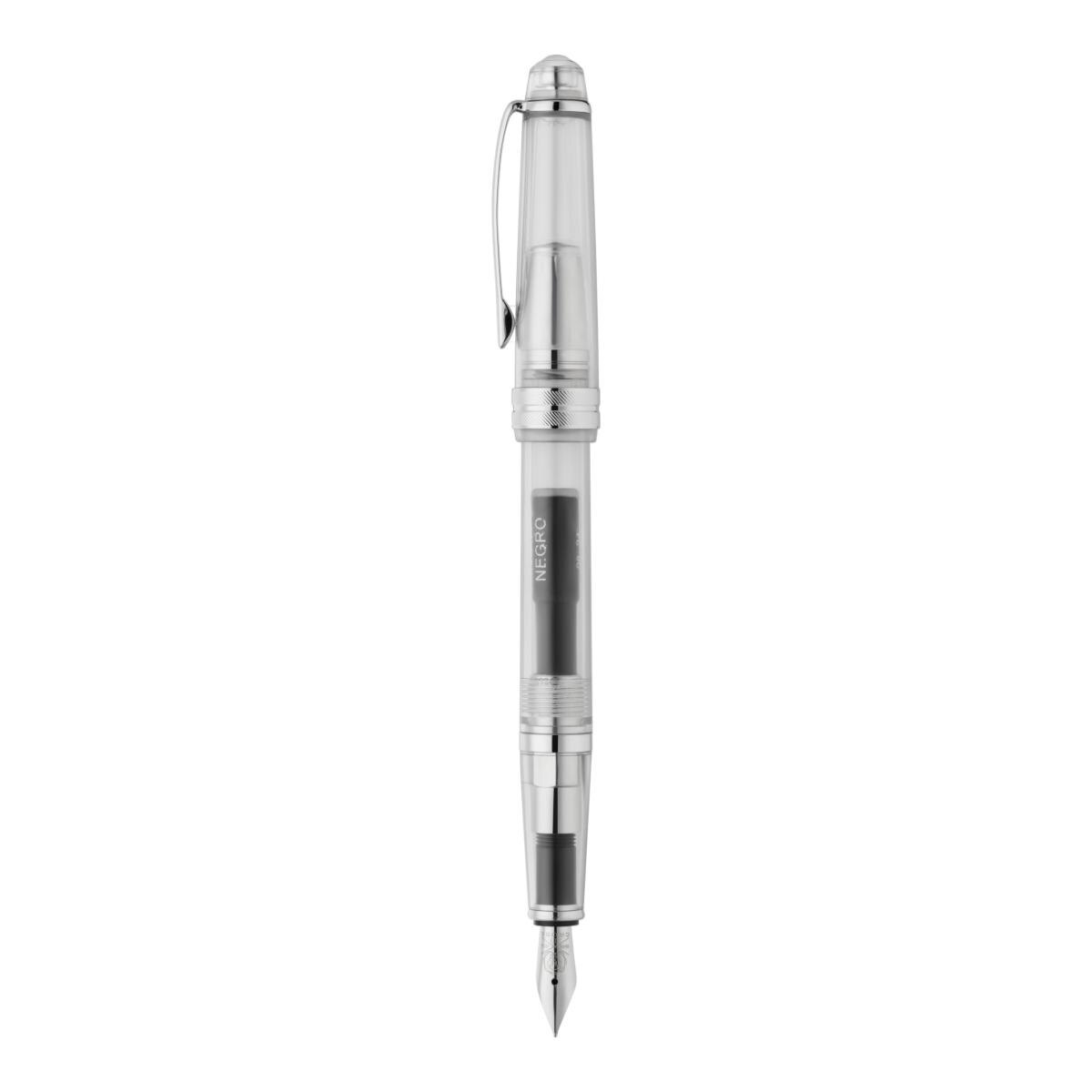 Bolígrafo de resina naranja ámbar con detalles dorados de la colección Bailey Light de Cross Transparente / Cromo-2
