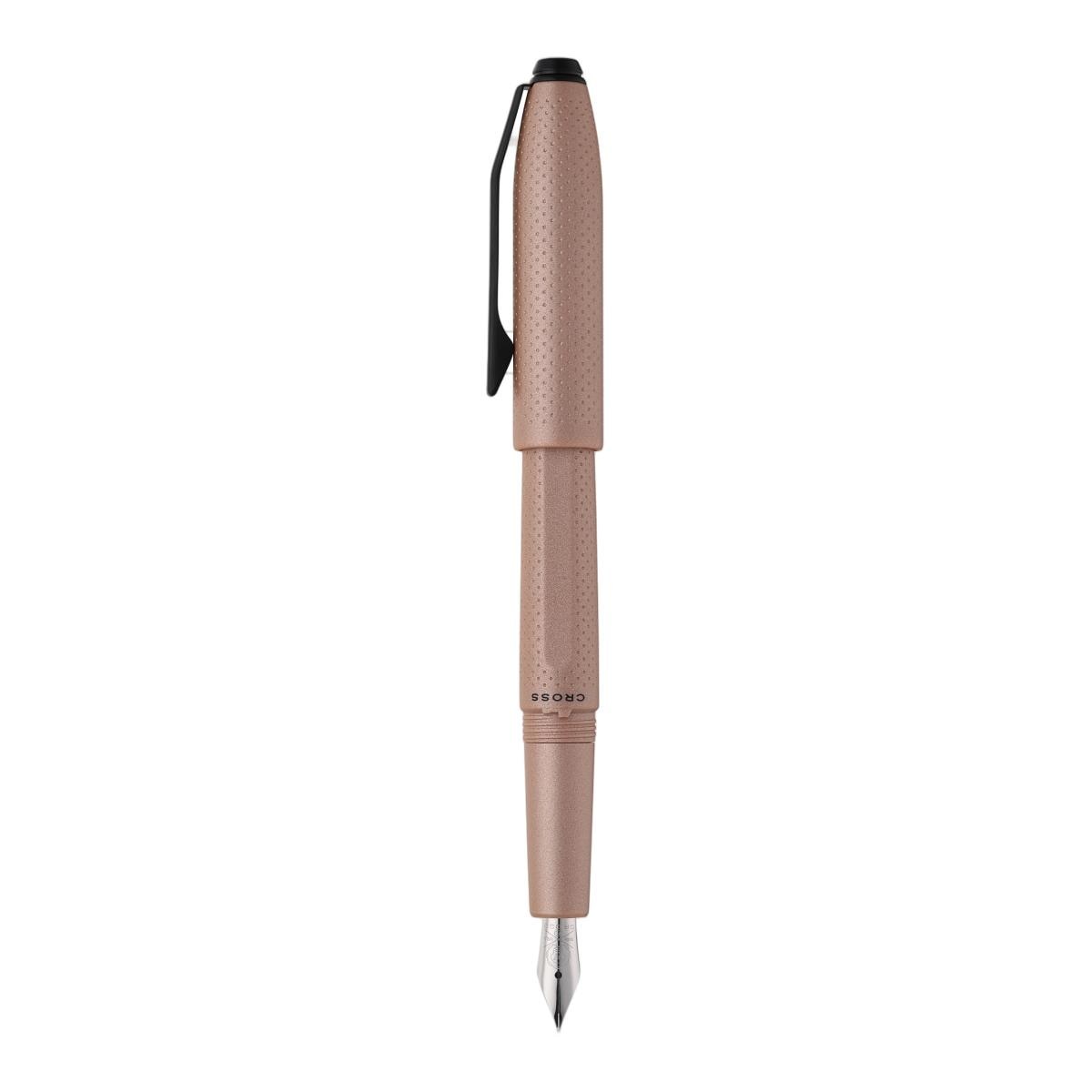 Pluma estilográfica de resina marrón Moka con detalles en negro brillante y punto fino de la colección Prism de Cross Marrón / Negro-2