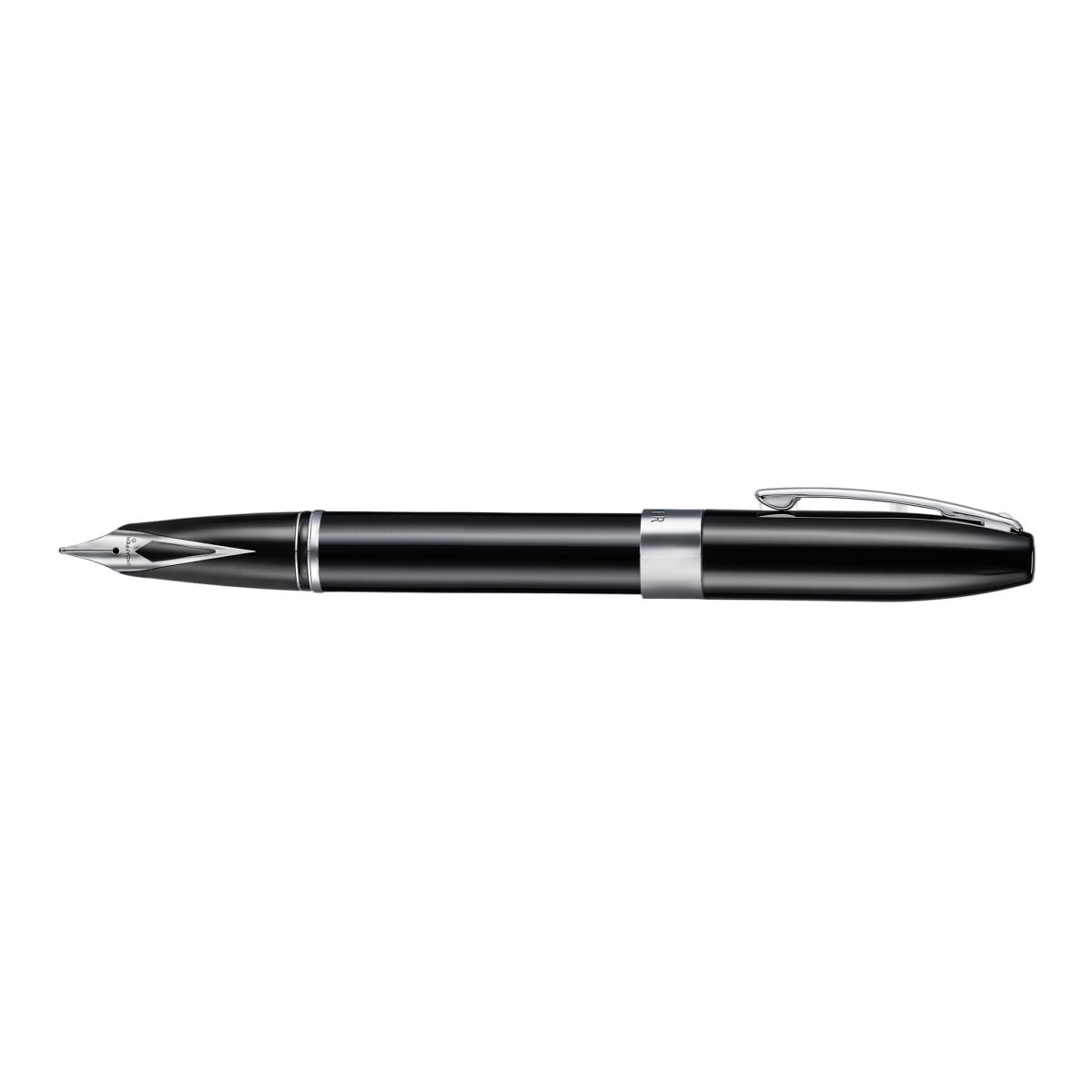 Caneta De Aparo Em Laca Preta Com Detalhes Cromados E Ponta Fina Da Coleção Legacy Da Sheaffer Preto / Cromado-2