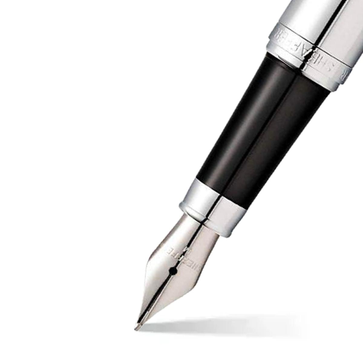 Caneta De Aparo Em Cromado Brilhante Com Detalhes Cromados E Ponta Fina Da Coleção Vfm Da Sheaffer Prata-3