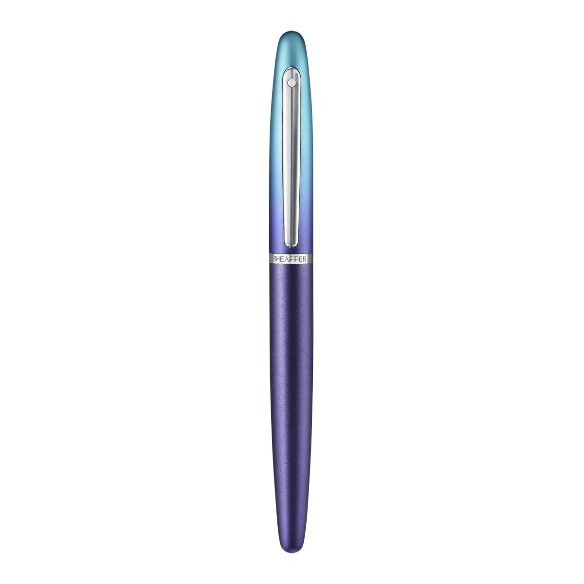 Caneta De Aparo Em Azul Degradé Com Detalhes Cromados Coloridos E Ponta Fina Da Coleção Expressions · Vfm Da Sheaffer Azul / Preto-3