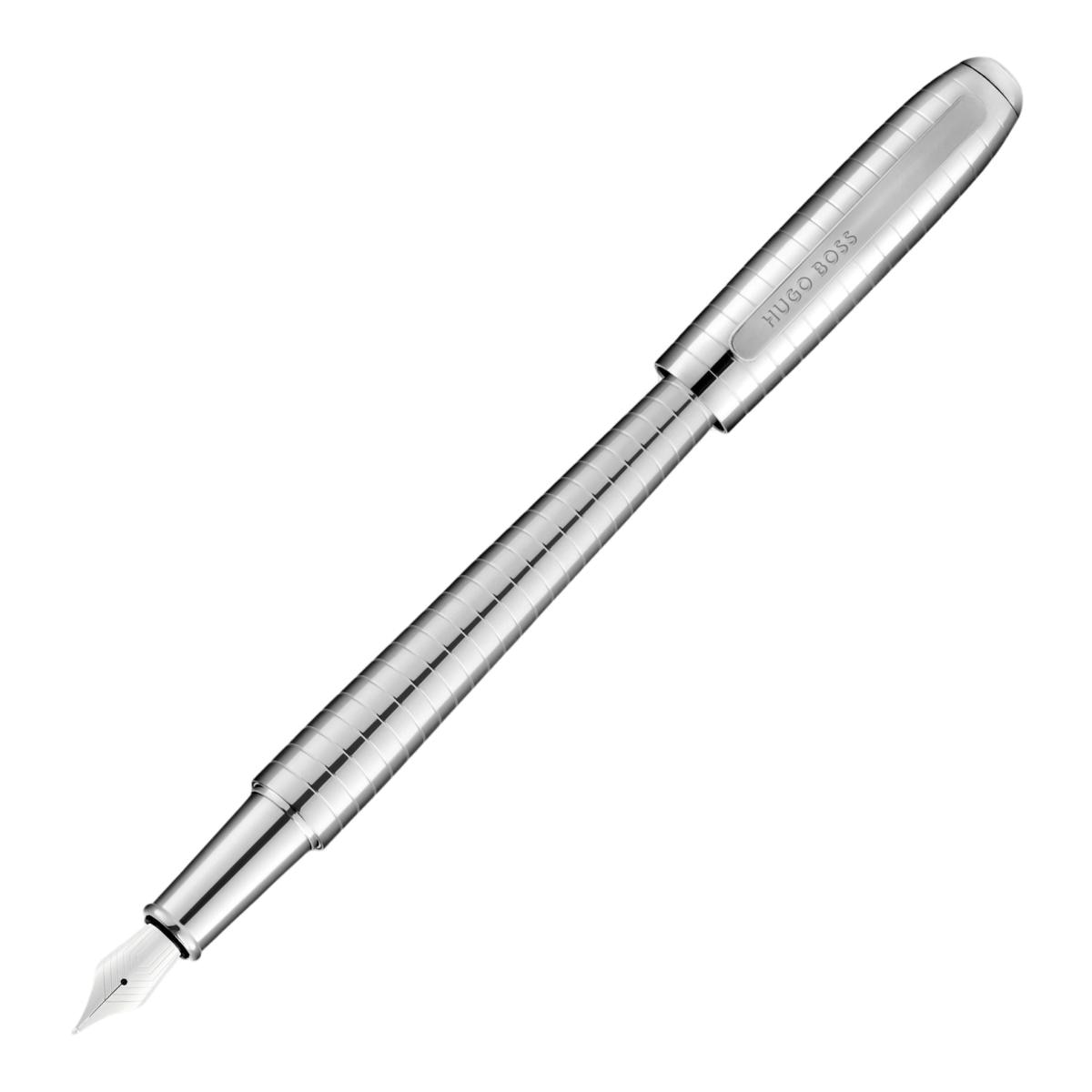 Esferográfica Contour Soft Bauhaus Chrome Hugo Boss Cromado-4