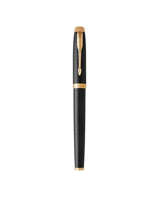 Caneta roller Im Premium Alumínio Parker Preta Preto-1