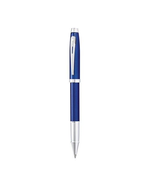 Caneta Rollerball Sheaffer 100 com Acabamento de Laca Azul com pormenores Cromados Azul-1