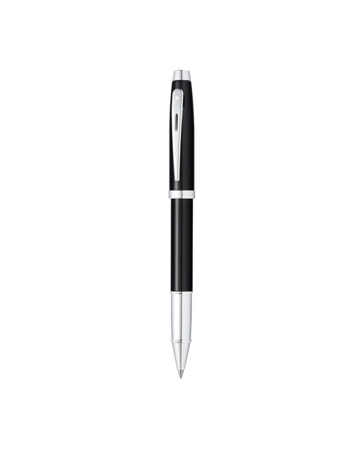Caneta Rollerball Sheaffer 100 com Acabamento de Laca Preta com pormenores Cromados Preto-1