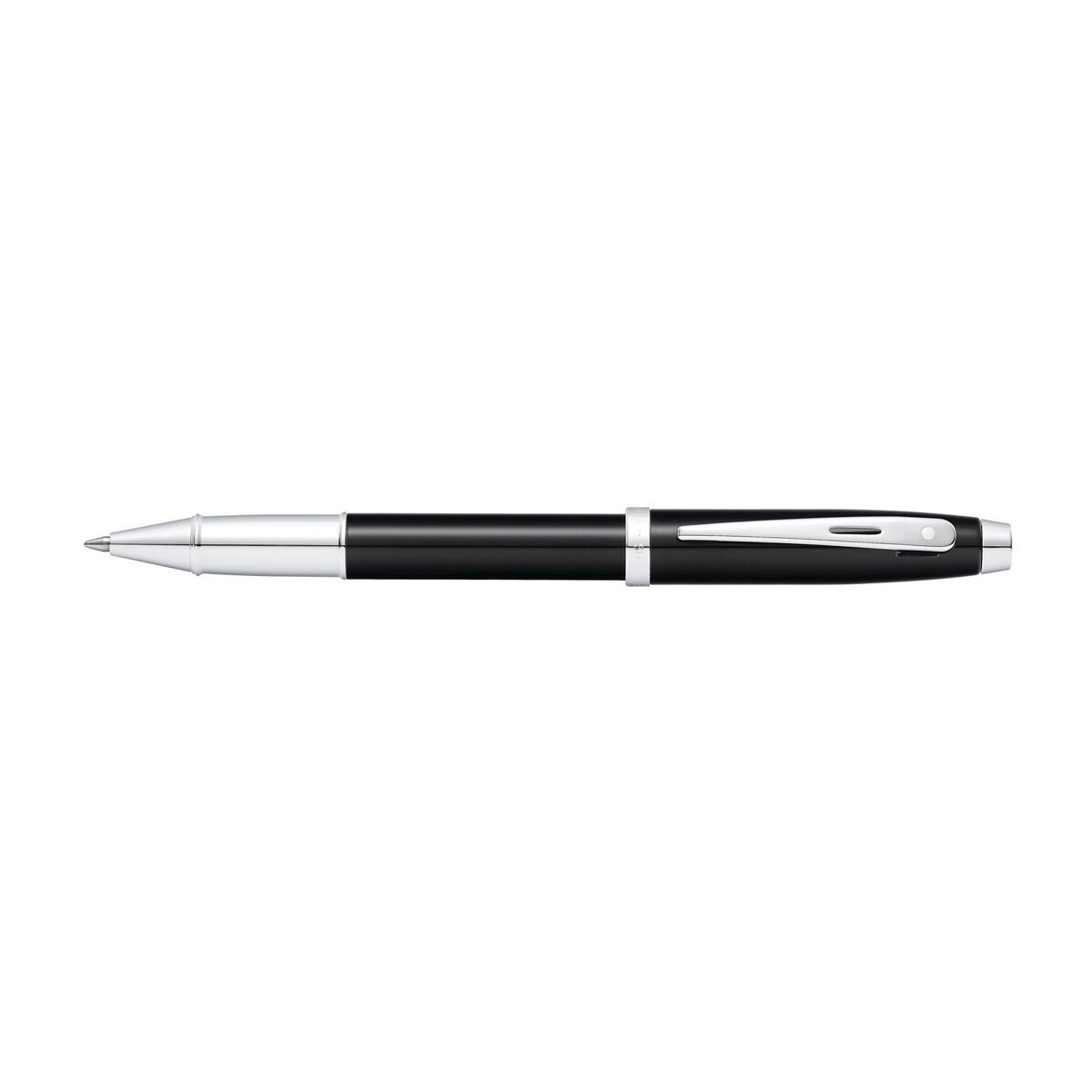 Caneta Rollerball Sheaffer 100 com Acabamento de Laca Preta com pormenores Cromados Preto-2