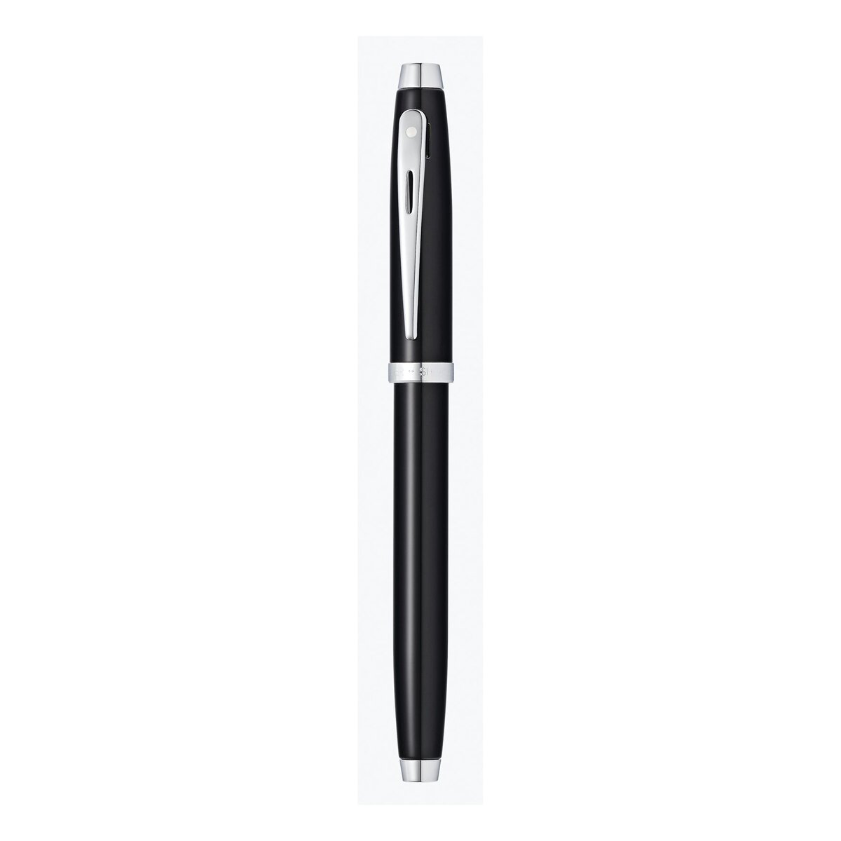 Caneta Rollerball Sheaffer 100 com Acabamento de Laca Preta com pormenores Cromados Preto-4