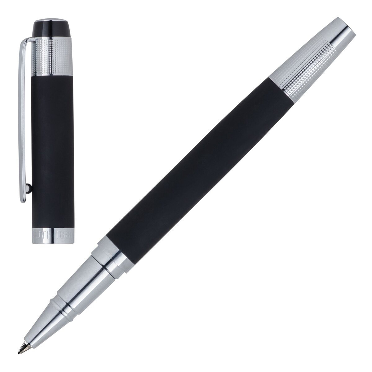Caneta rollerball Thames Black preta e cromada Preto / Crómio-2