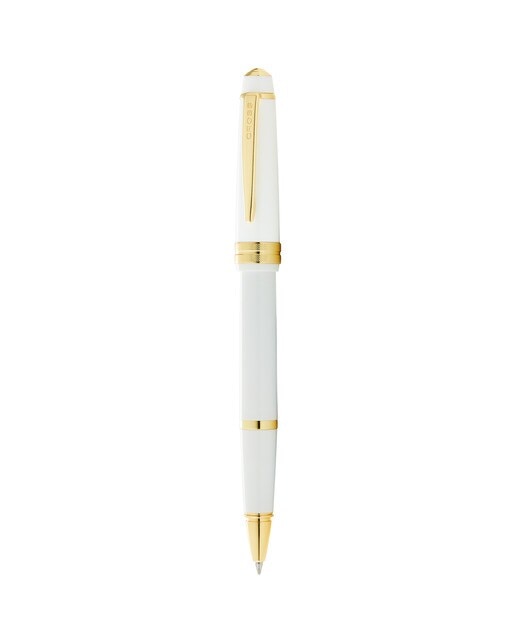Rollerball Bailey Light™ com Pormenores Dourados - Branco Brilhante 1
