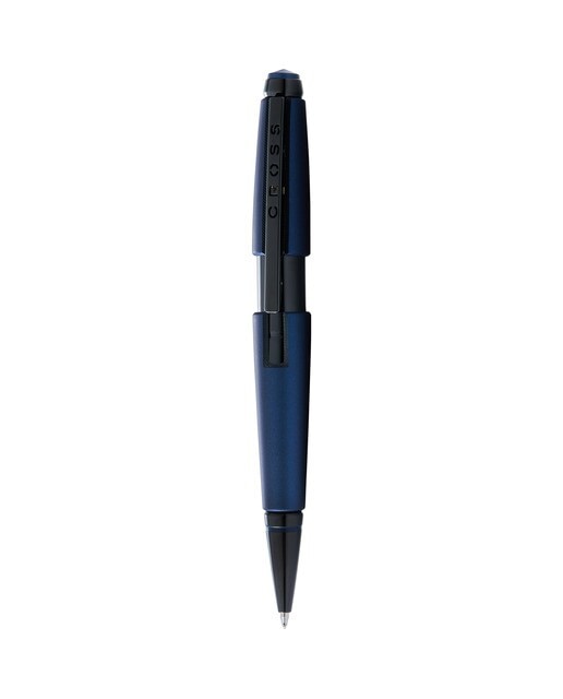 Imagem 0 de Bola de rolo de laca azul mate com borda cruzada