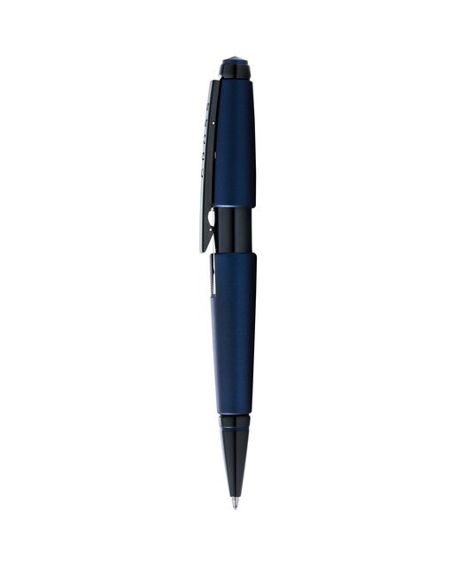Bola de rolo de laca azul mate com borda cruzada 3