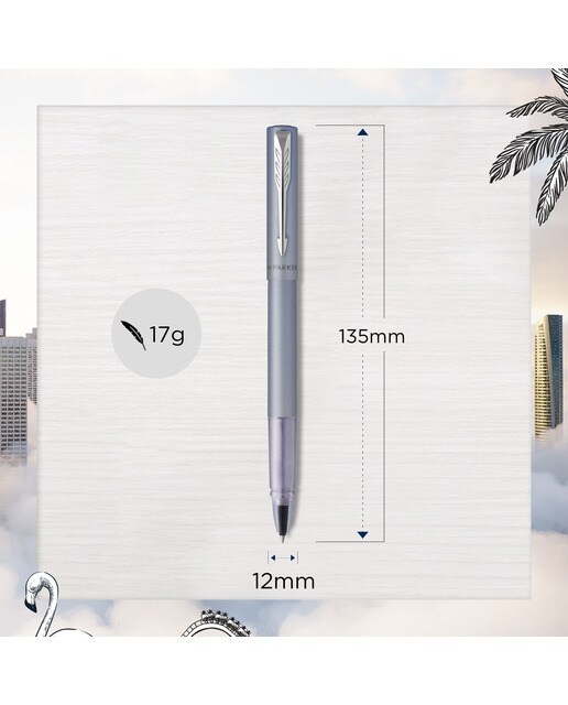 Caneta Rollerball Vector XL - Silver Blue Azul / Prata-3