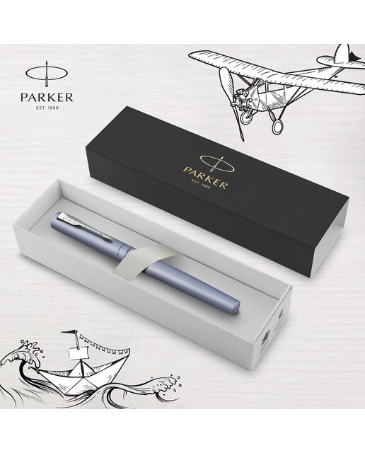 Caneta Rollerball Vector XL - Silver Blue Azul / Prata-4