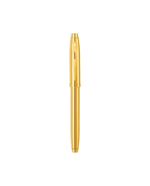 Roller Dall Sheaffer 100 com Acabamento PVD Dourado Brilhante e Detalhes PVD Dourados 3