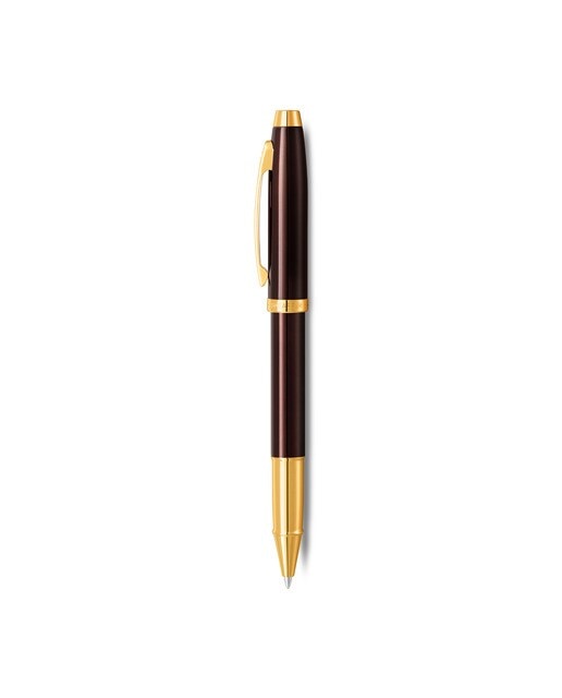 Roller ball Sheaffer 100 com Acabamento Castanho Café com Detalhes Dourados 5