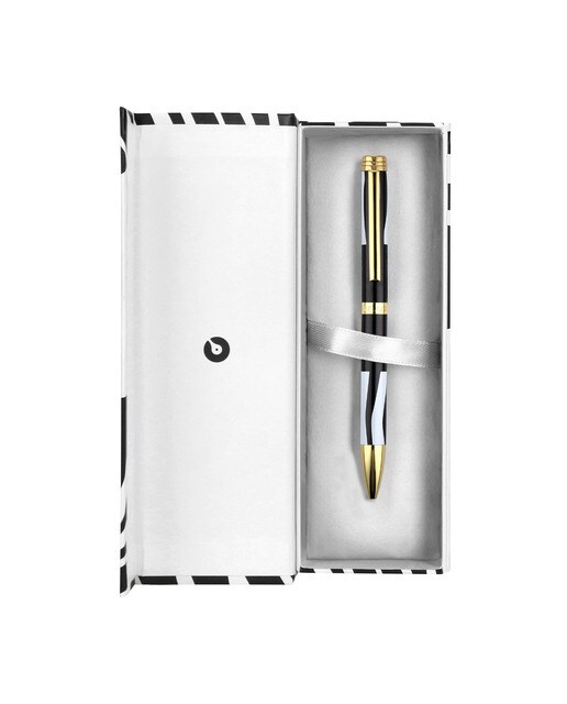 Rollerball em estojo de design Dualitá Belius branco Branco-3