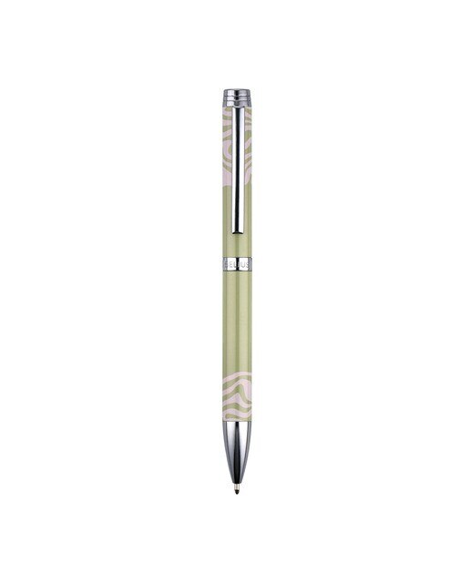 Rollerball em caixa de design Ink Dreams Belius verde matcha e rosa prateado Verde-1