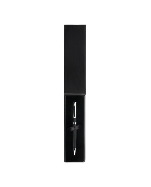 Rollerball textura punteada em caixa de design Turbo Belius preto e prateado Preto-2