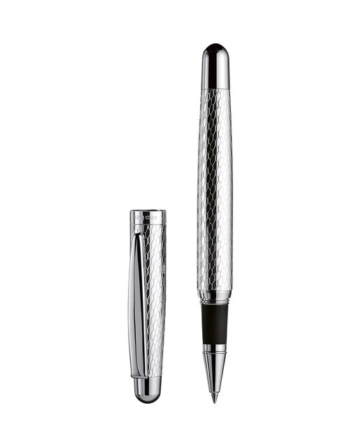 Roller em Prata 925 Pulida com Guilloché em Favo Otto Hutt Prata-3
