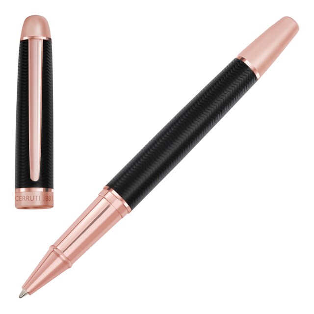 Imagem 0 de Rollerball Holborn Cerruti 1881 preto e ouro rosa