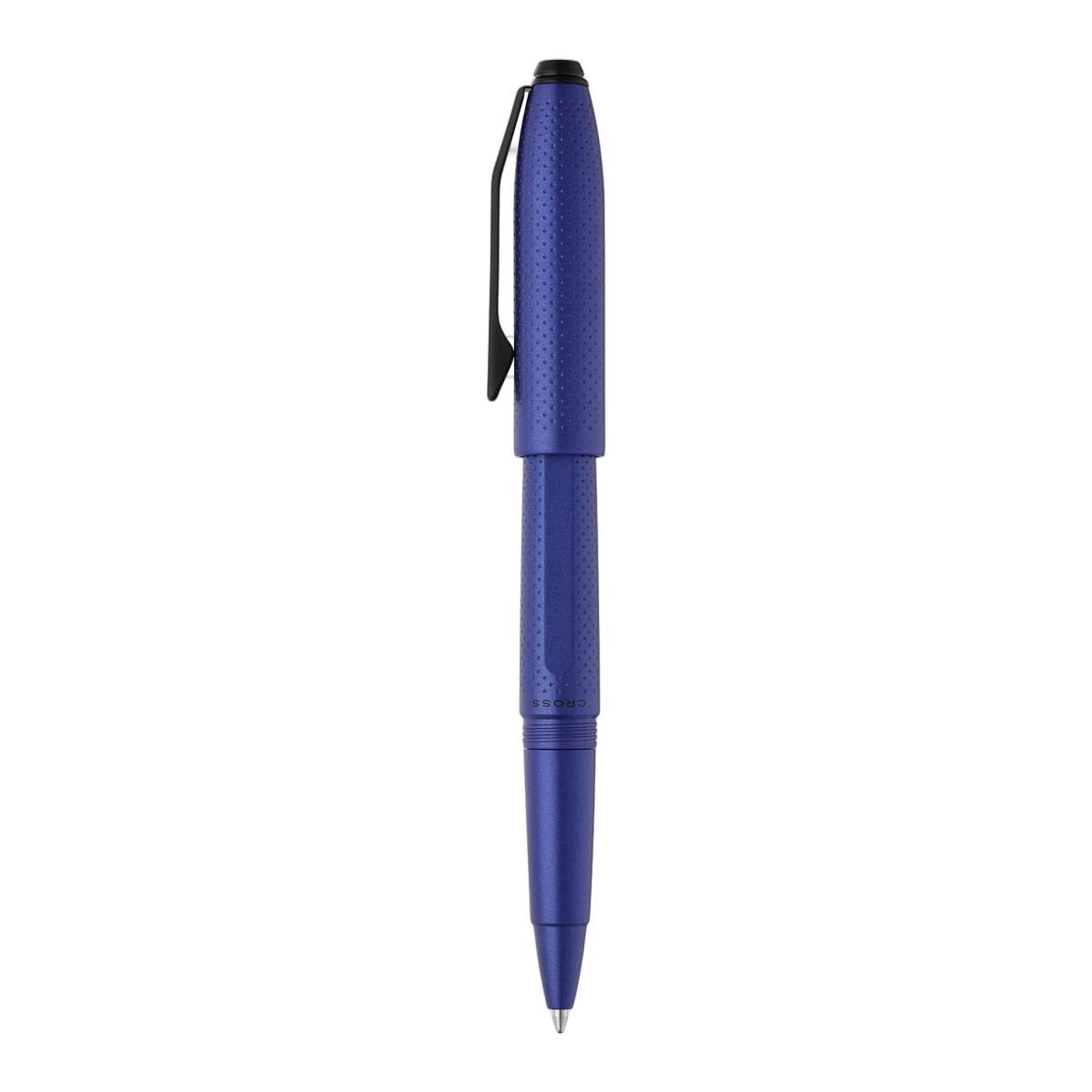 Caneta Esferográfica Em Resina Azul-Marinho Com Detalhes Em Preto Brilhante Da Coleção Prism Da Cross Azul / Preto-2