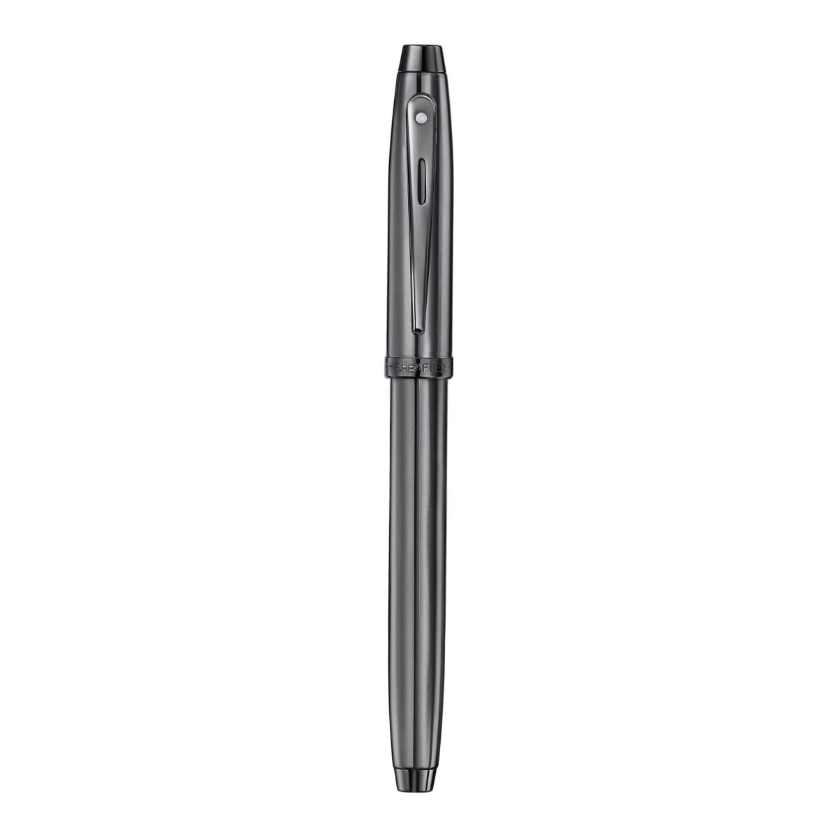 Caneta Esferográfica Em Laca Cinzento-Escuro Brilhante Com Detalhes Cinzentos Da Coleção 100 Da Sheaffer Cinzento-3