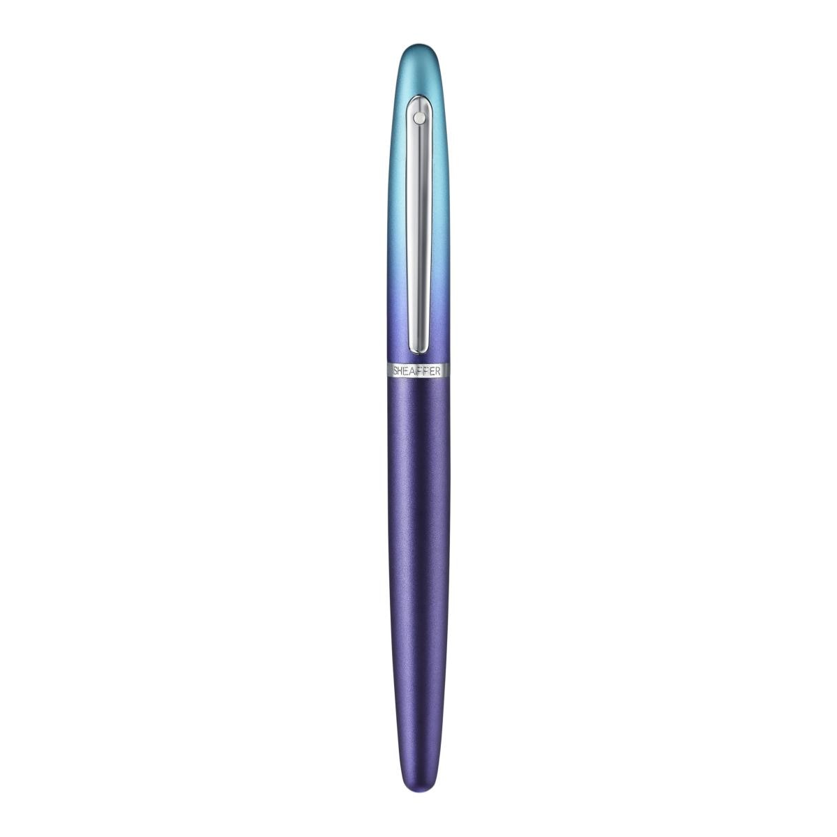 Caneta Esferográfica Com Acabamento Azul Degradé E Detalhes Cromados Coloridos Da Coleção Expressions · Vfm Da Sheaffer Azul / Preto-3