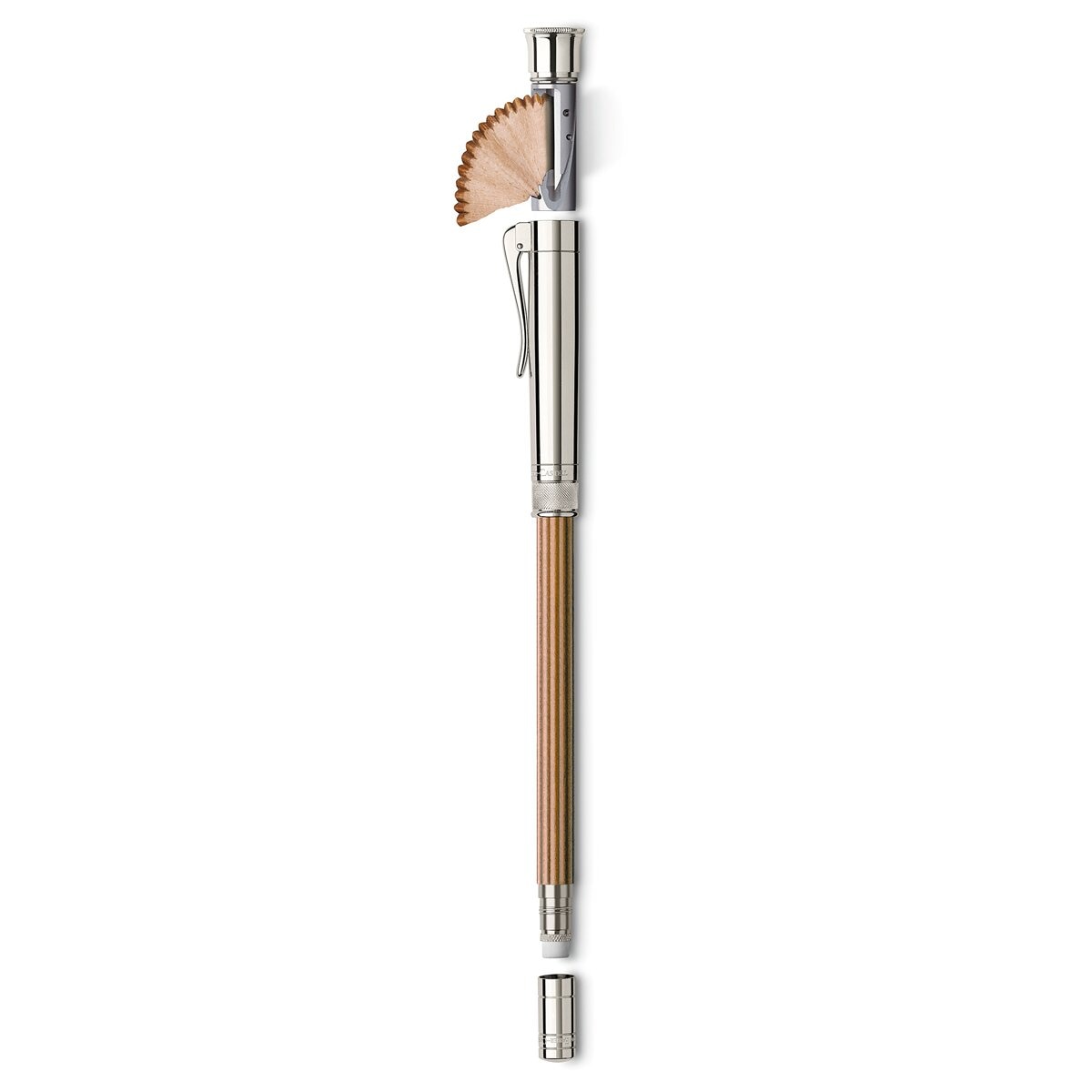 Lápis Perfecto Banhado em Platina Graf von Faber-Castell Castanho Castanho-2