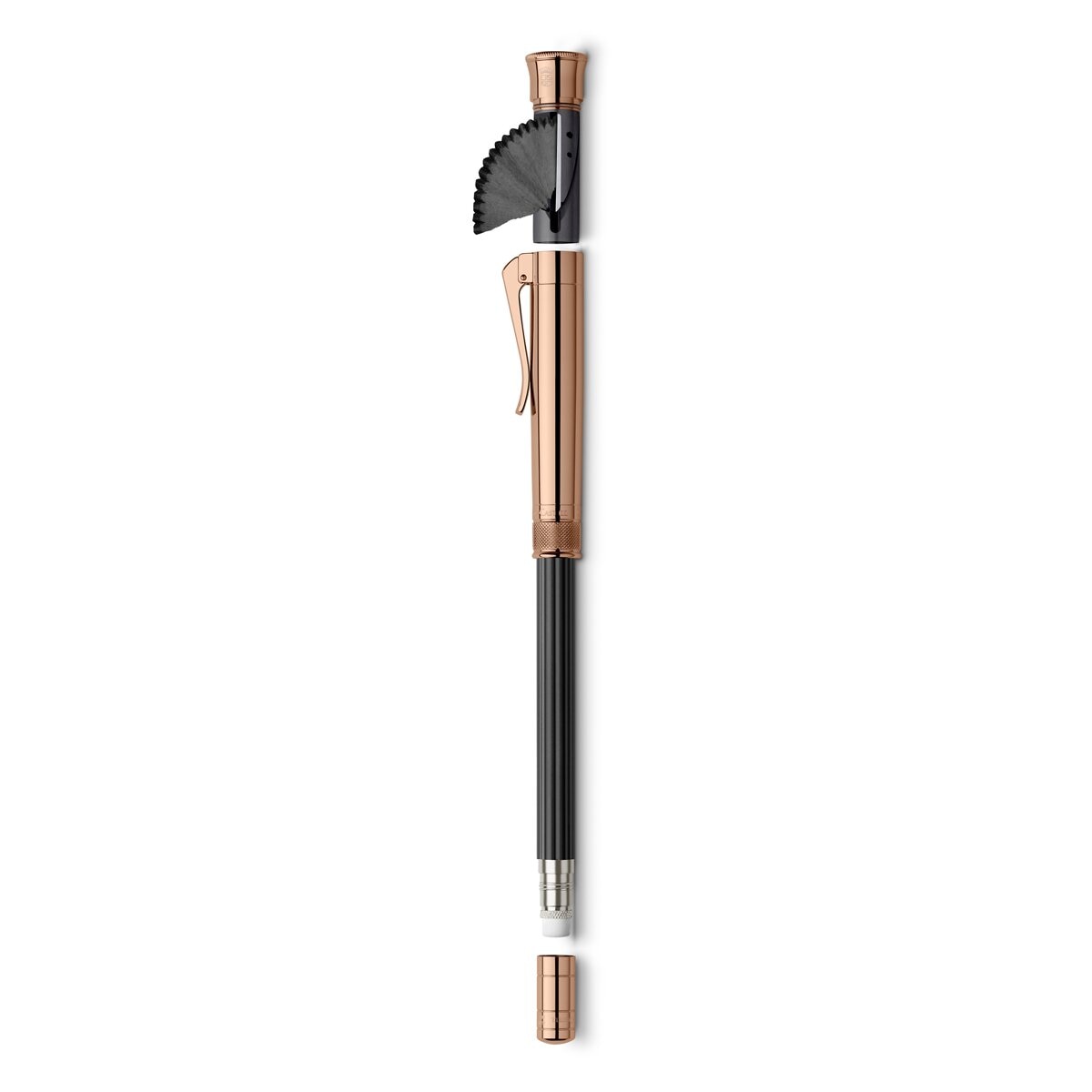 Lápis Perfecto Black Edição Graf von Faber-Castell Dourado Rosa/Preto Ouro-3