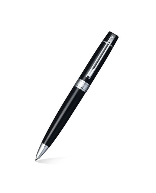 Conjunto De Presente Porta-cartões Em Pele Com Caneta Esferográfica 300 Acabada Em Laca Preta Com Detalhes Cromados Sheaffer Preto-2