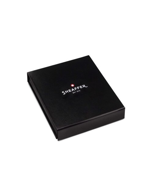 Conjunto De Presente Porta-cartões Em Pele Com Caneta Esferográfica 300 Acabada Em Laca Preta Com Detalhes Cromados Sheaffer Preto-5