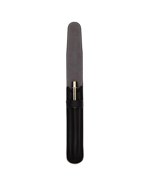 Conjunto de Presente De Estojo em Pele Com Caneta 300 Acabada Em Verniz Preto Com Detalhes Dourados Sheaffer Negro / Ouro-4