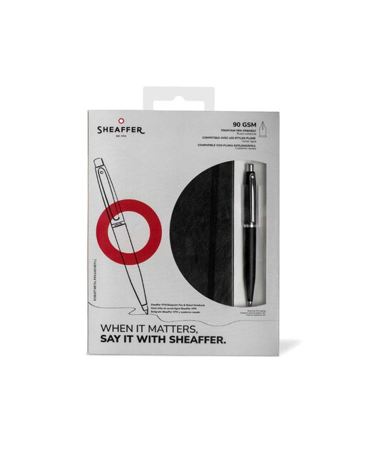 Imagen 0 de Juego de bolígrafo VFM y cuaderno A5 con tapa dura Sheaffer negro