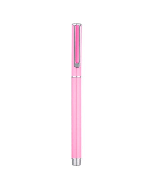 Conjunto de esferográfica e caneta rollerball Endless Summer Belius rosa e prateada numa caixa com o design Endless Summer Belius Rosa-2