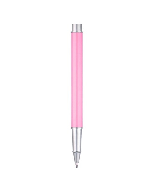 Conjunto de esferográfica e caneta rollerball Endless Summer Belius rosa e prateada numa caixa com o design Endless Summer Belius Rosa-3