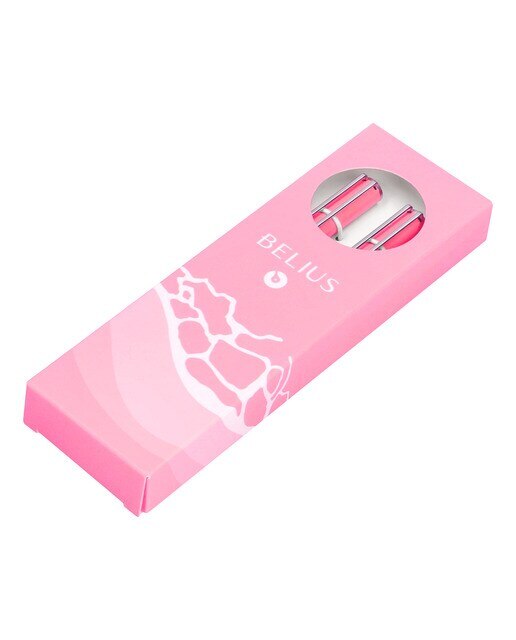 Conjunto de esferográfica e caneta rollerball Endless Summer Belius rosa e prateada numa caixa com o design Endless Summer Belius Rosa-6