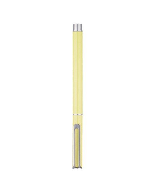 Conjunto de esferográfica e caneta rollerball em caixa de design  Endless Summer Belius amarelo e prateado Amarelo-2