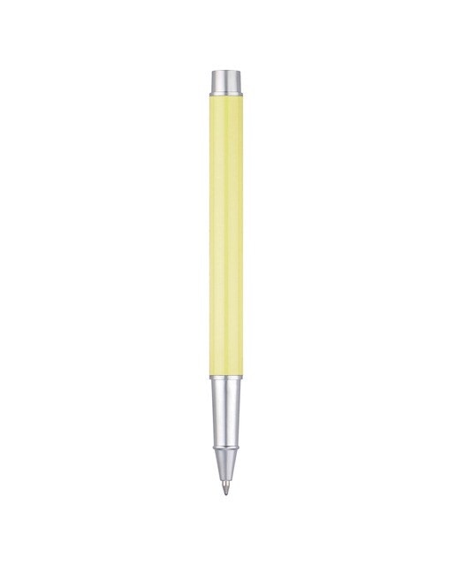 Conjunto de esferográfica e caneta rollerball em caixa de design  Endless Summer Belius amarelo e prateado Amarelo-3